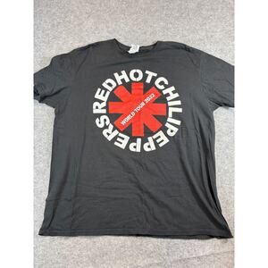 Red Hot Chili Peppers Shirt Mens XL Black Unlimited Love World Tour Concert Tee
